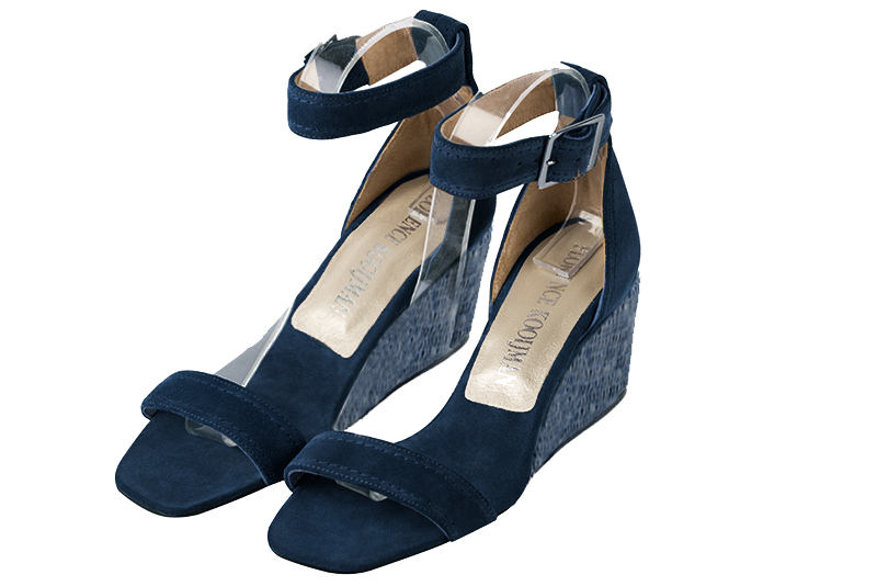 Sandales femme discount bleu marine talon